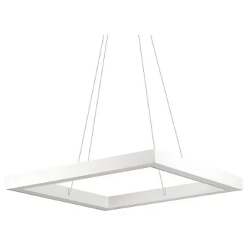 Image of Ideal Lux ORACLE - Integrated LED Square Ceiling Pendant Lamp 1 Light White 3000K