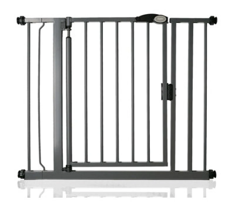Image of Safetots Pressure Fit Self Closing Stair Gate, 89.4Cm - 96.4Cm, Slate Grey, Auto Closing Baby Gate, Safety Barrier