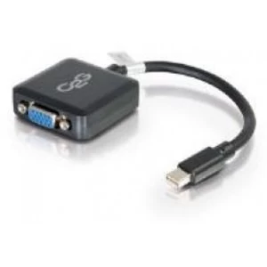 Image of C2G 20cm Mini Display Port Male to VGA Female Adapter Converter Cable Black