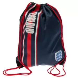 Image of England FA Stripe Drawstring Bag (One Size) (Navy/Red)
