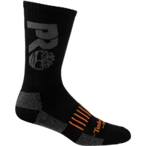 Image of Timberland Pro Mens Big Logo Half Cushion 3 Pack Crew Socks Extra Large