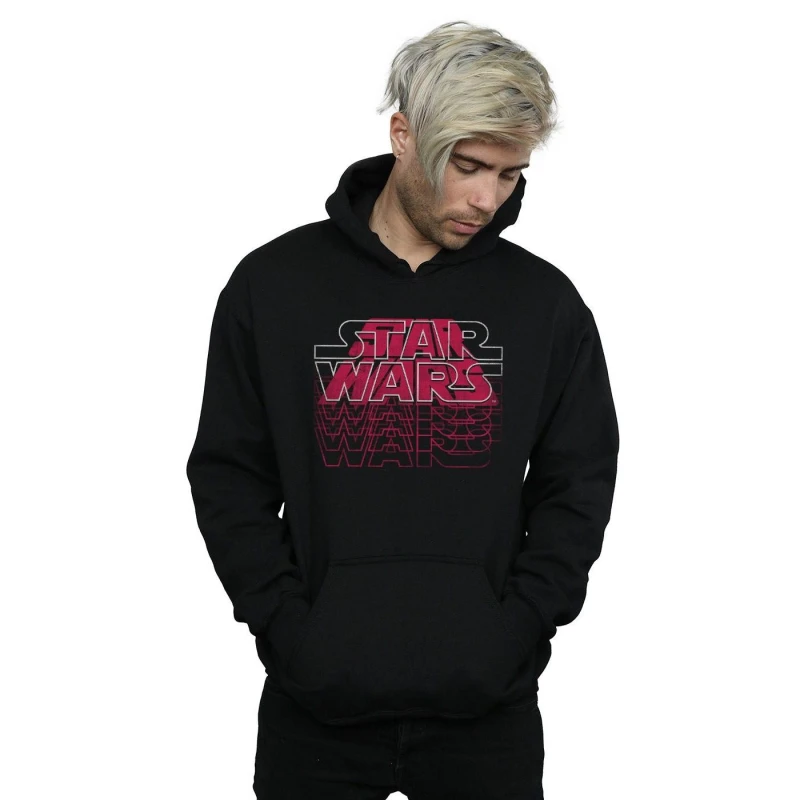 Image of Star Wars Star Wars Men Blended Logos Hoodie in Black Size: Small Black S Male 5059400342918