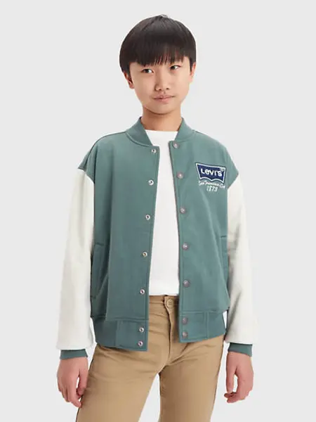 Image of Teenager Prep Sport Bomber Jacket - Green
