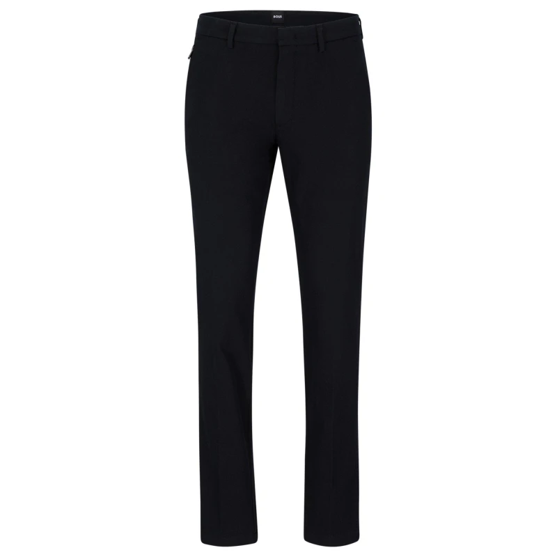 Image of Boss Mens HBB Kato Sustainable Organic Cotton Trousers Black male 28W R