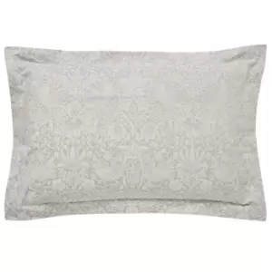 Image of William Morris, Pure Strawberry Thief Oxford Pillowcase, Pebble