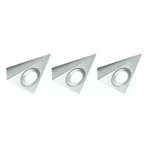 Image of NxtGen Florida Triangle LED Under Cabinet Light 2.6W Cool White 100° Brushed Nickel