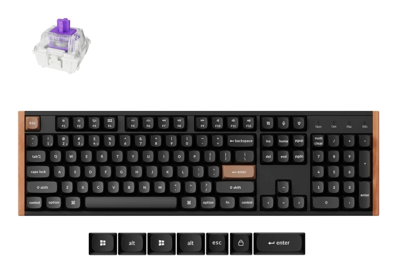 Image of Keychron K10 HE keyboard Gaming USB + RF Wireless + Bluetooth QWERTY U