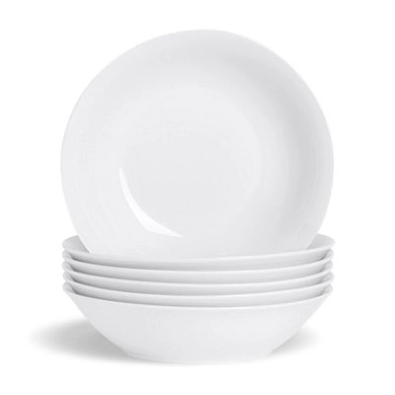 Image of Argon Tableware Classic White Pasta Bowls 25.5cm Pack of 6 White