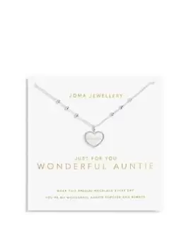 Image of Joma Jewellery MY MOMENTS JUST FOR YOU WONDERFUL AUNTIE NECKLACE, Silver, Women