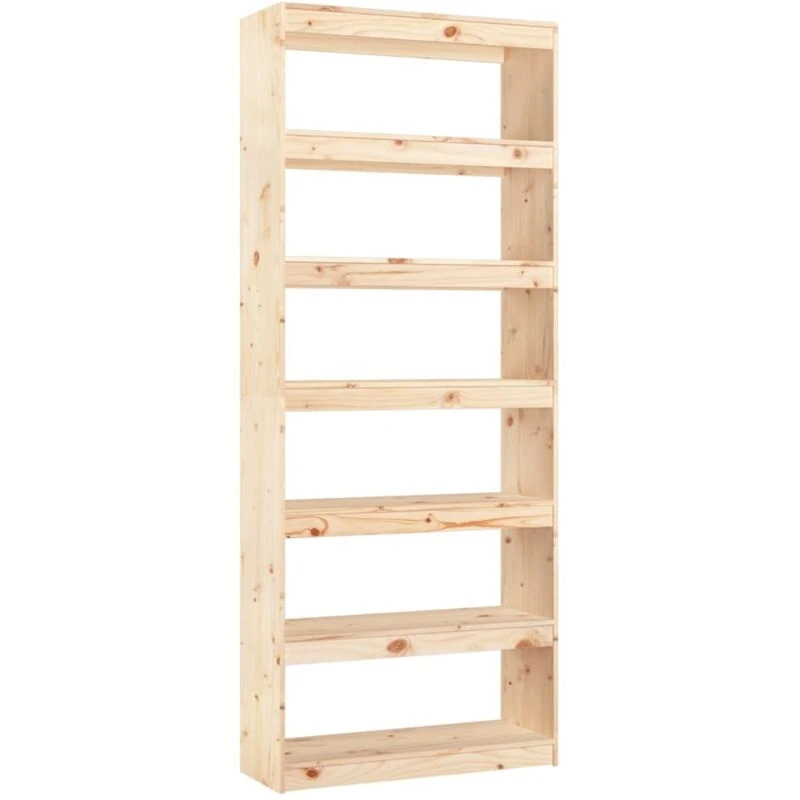 Image of VIDAXL Book Cabinet/Room Divider 80x30x199.5cm Solid Wood Pine Vidaxl 8720286609033