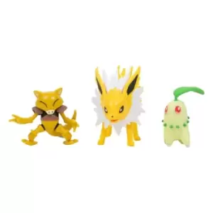 Image of Pok&eacute;mon Battle Figure 3 Pack Chikorita, Abra, Jolteon 5 cm