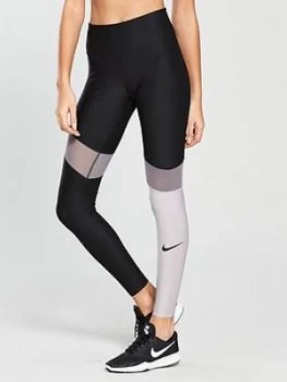 Image of Nike Training Panelled Power Legging Black Size M Women
