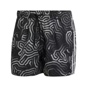 Image of adidas Very Short Length Colour Maze CLX Swim Shorts Mens - Black