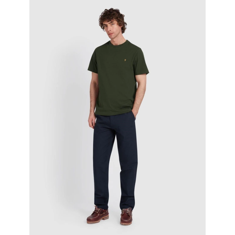 Image of Farah Mens Regular Fit T-Shirt Evergreen 357 male Small