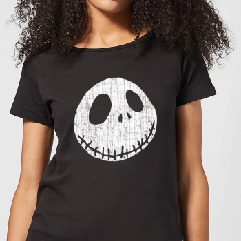 Image of Nightmare Before Christmas Jack Skellington Crinkle Womens T-Shirt - Black - S