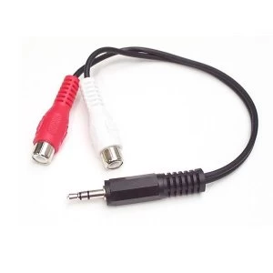 Image of StarTech 6" 3.5mm Male to 2x RCA