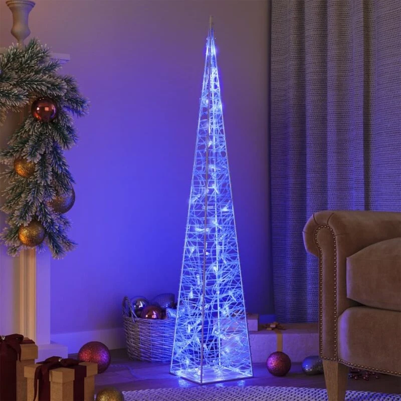 Image of VIDAXL Acrylic Decorative LED Light Cone Blue 120cm vidaXL 8720286434932