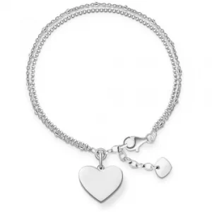Image of THOMAS SABO Ladies Love Bridge Heart Bracelet LBA0102-001-12