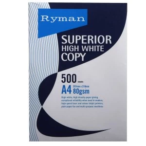 Image of Ryman Superior White A4 Copy Paper - 500 Pack