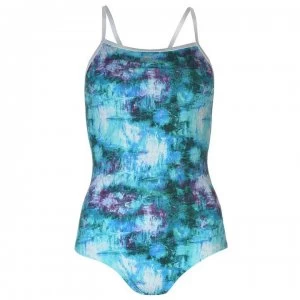 Image of Slazenger Thin Strap Swimsuit Ladies - Blue/Purple