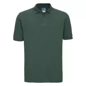 Image of Russell Mens 100% Cotton Short Sleeve Polo Shirt (S) (Bottle Green)