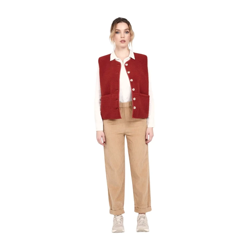 Image of F.A.M. Paris Womens Trousers F.A.M. Paris France Marron Female S