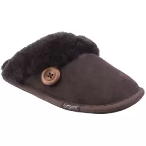 Image of Cotswold Womens/Ladies Lechlade Sheepskin Lined Premium Mule Slippers UK Size 4 (EU 37)