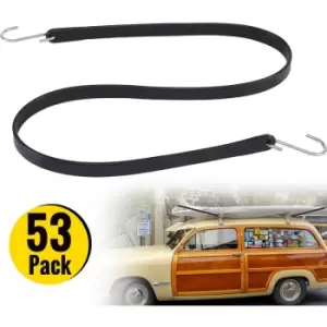 Image of Rubber Bungee Cords, 53 Pack 31' Long, Weatherproof epdm Rubber Tie Down Straps with Crimped s Hooks, Heavy Duty Outdoor Tarp Straps for Securing