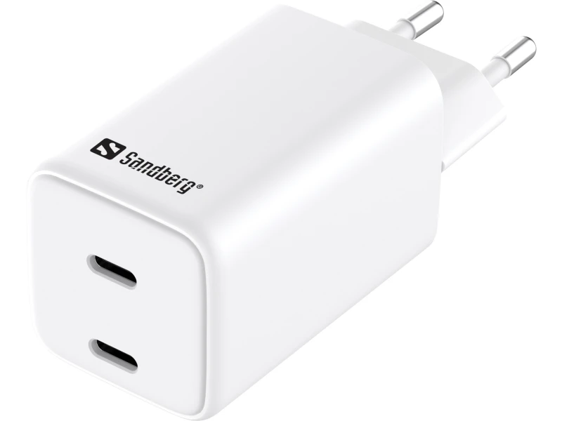 Image of Sandberg AC Charger Dual USB-C PD65W EU