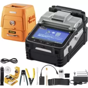 Image of VEVOR Fusion Splicer, AI-7 Fiber Fusion Splicer, 3 in 1 Fiber Holder, 8s Splicing 18s Heating Automatic Fiber Optic Welding Splicing Machine, SM MM Fi