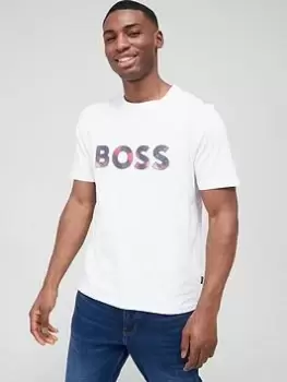 Image of BOSS TeeArt T-Shirt - White, Size S, Men