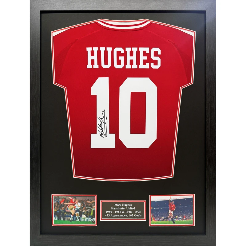 Image of AllStarSignings Ltd Mark Hughes signed Manchester United shirt Red unisex One Size