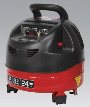 Image of Sealey SAC03224 Compressor 24ltr Belt Drive 1.5hp Oil Free