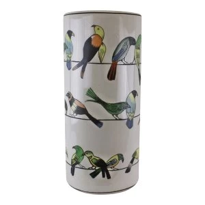 Image of Ceramic Umbrella Stand, Birds Design