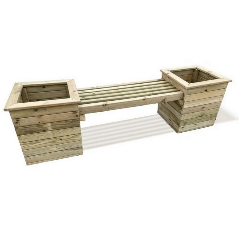 Image of Churnet Valley Garden Furniture Ltd Planter Bench - Timber - Minimal Assembly Required in Brown Brown Unisex