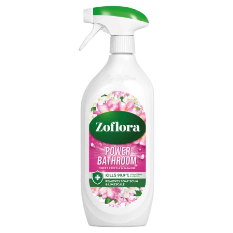 Image of Eco Bag Zoflora Power Bathroom Cleaner Sweet Freesia & Jasmine 800Ml