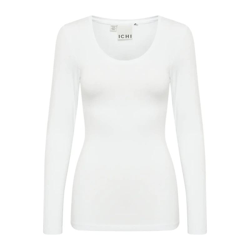 Image of Ichi Womens long sleeve T-Shirt Ichi Zola Plain Blanc Female M