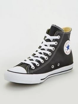 Image of Converse Chuck Taylor All Star Leather Hi - Black, Size 9, Men