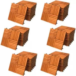 Image of Wooden Tile Set FSC Certified Eucalyptus Wood or Acacia Wood 66x Akazie Quattro Mosaik (de)