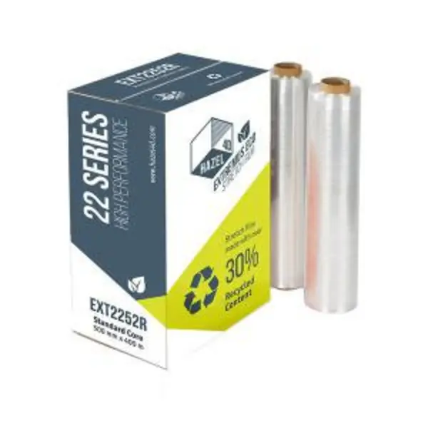 Image of Hazel4D Extremus 22 Heavy Duty Pallet Wrap with 30% Recycled Content 500mm x 400m Clear (Pack 6) - EXT2252R EXT2252R
