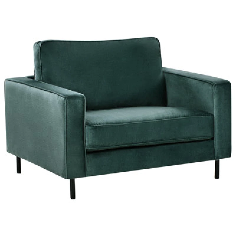 Image of Beliani Velvet Armchair Green Savalen