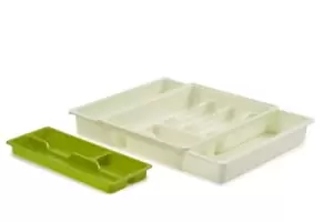 Image of Whitefurze Adjustable Drawer Organizer, Cream, 52cm