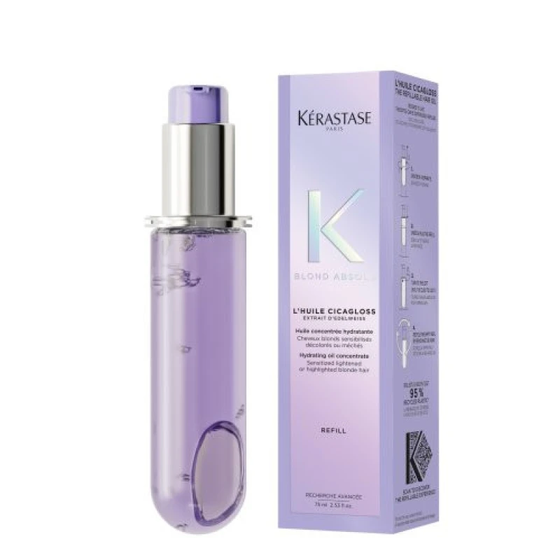 Image of Kerastase Blond Absolu L'Huile Cicaextreme Blonde Strengthening Oil 75ml Refill
