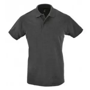 Image of SOLS Mens Perfect Pique Short Sleeve Polo Shirt (3XL) (Charcoal Marl)