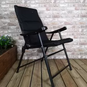 Image of Padded Folding Camping / Caravan / Garden Chair in Black