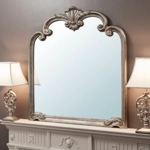 Image of Gallery Palazzo Overmantel Mirror - Silver