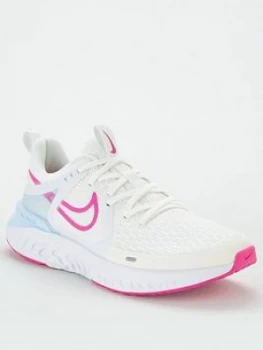 Image of Nike Legend React 2 - White/Pink/Blue, Size 6, Women