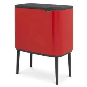 Image of Brabantia Bo Touch Bin 3x11 Litre Passion Red
