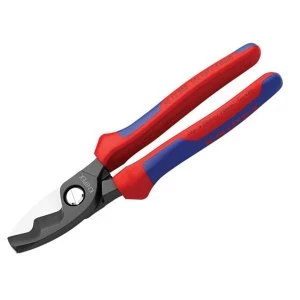 Image of Knipex Cable Shears Twin Cutting Edge PVC Grip 200mm (8in)