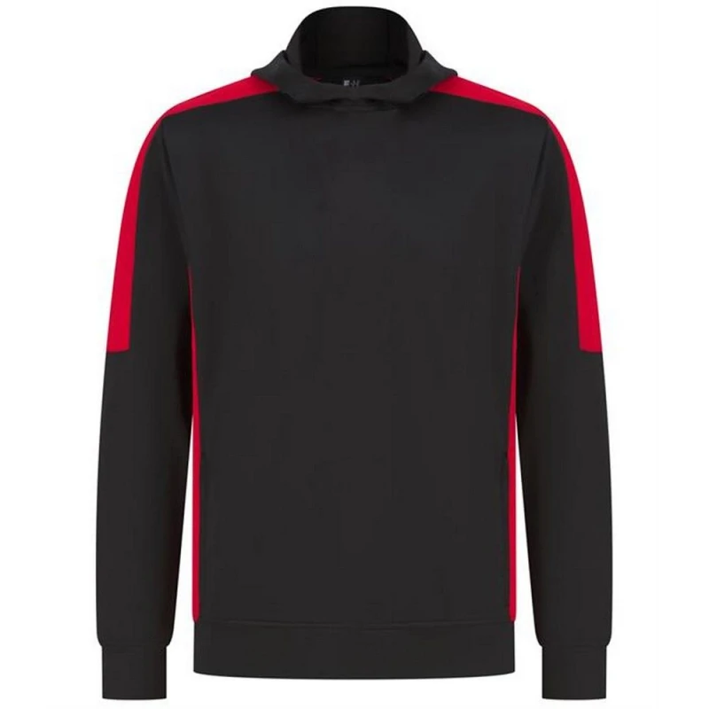 Image of Finden & Hales Mens Team Contrast Panel Hoodie in True Black Size: XS True Black Male XS